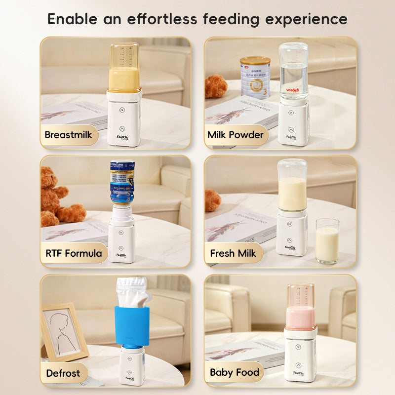 Intuitno Fastclic Wigg/5.0 Portable Baby Milk Warmer/Accurate temp/Keep Milk Nutrition/Chargeable