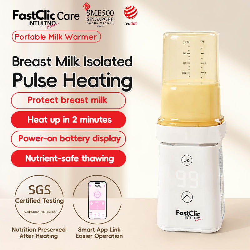 Intuitno Fastclic Wigg/5.0 Portable Baby Milk Warmer/Accurate temp/Keep Milk Nutrition/Chargeable