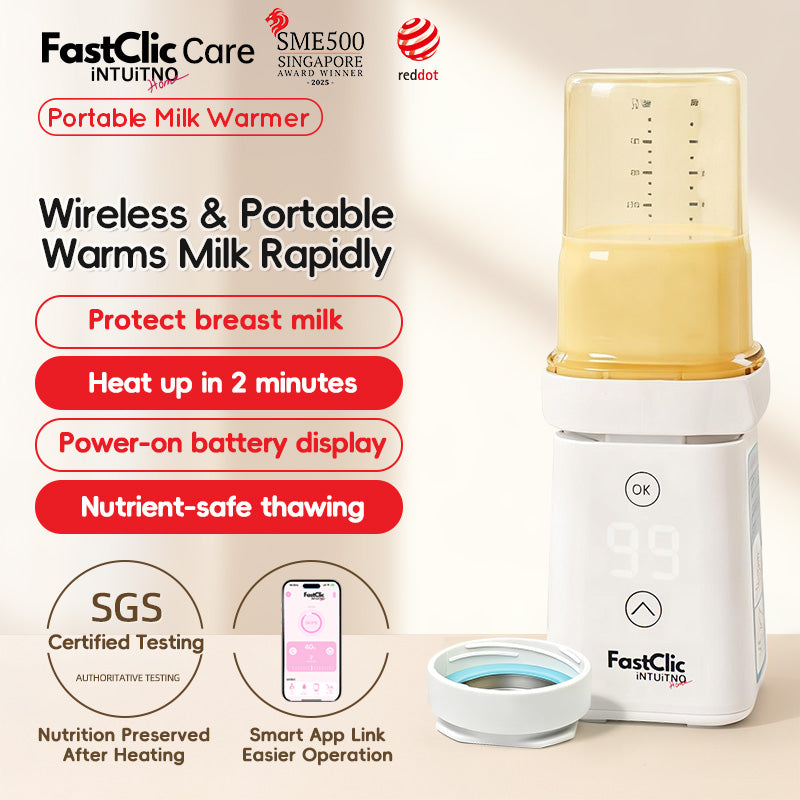Intuitno Fastclic 5.0 Portable Baby Milk Warmer/Accurate temp/Keep Milk Nutrition/Chargeable