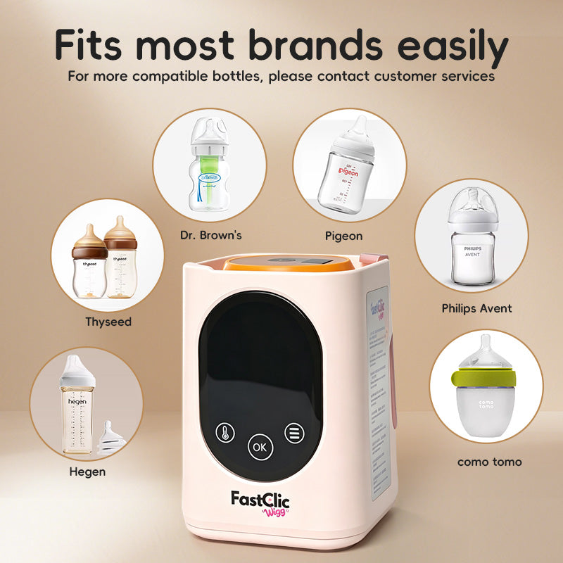 Intuitno Fastclic Wigg/5.0 Portable Baby Milk Warmer/Accurate temp/Keep Milk Nutrition/Chargeable